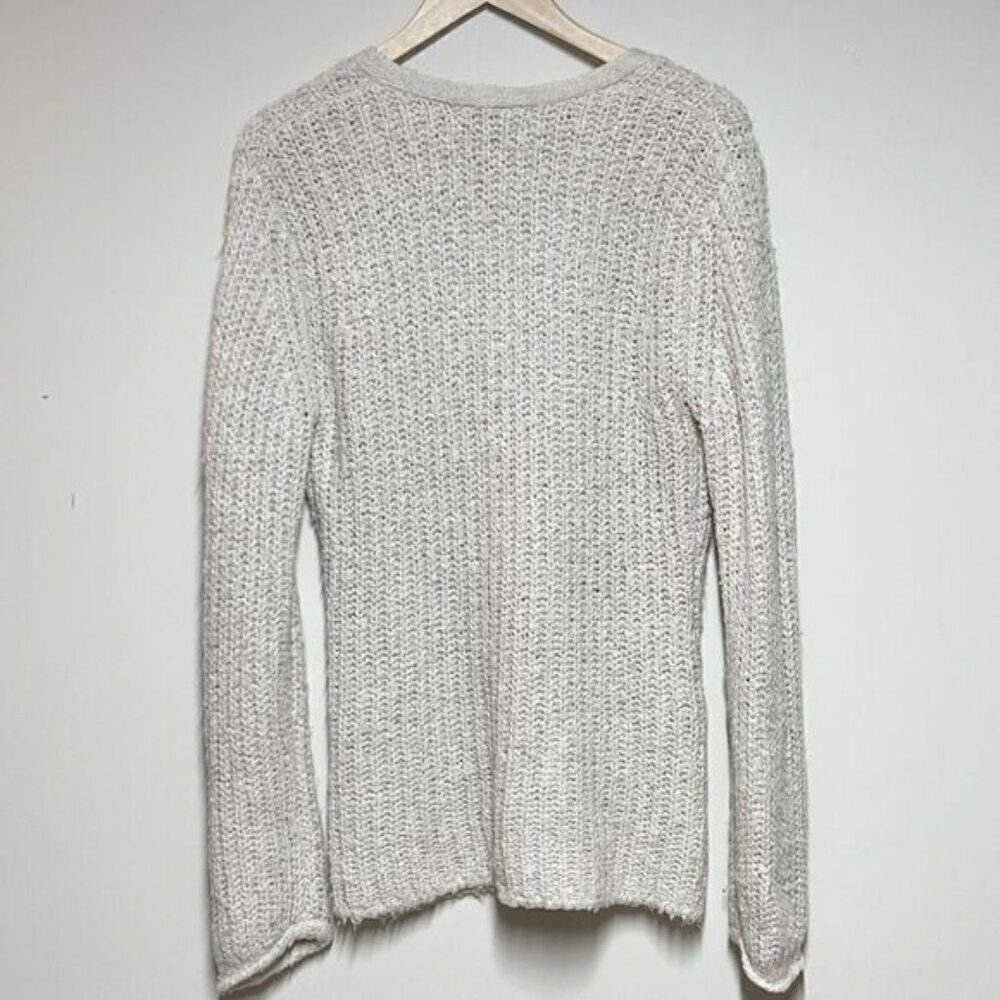 Something Navy Cozy Soft Chunky Knit Pearl Button Cardigan Sz L - Picture 3 of 6